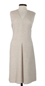 St John Knits Sleeveless Rope Tweed A- Line Dress Cork Multi Size 12 NWT $1195 - Picture 1 of 3