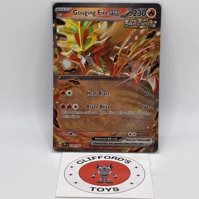 Pokemon Gouging Fire ex 038/162 SV05: Temporal Forces Holo NM - Image 1 of 2