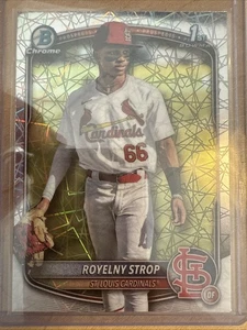 Refractor Bowman Chrome Royelny Strop Lazer 2025 1st Prospect #BCP-221 Cardinals - Imagen 1 de 4