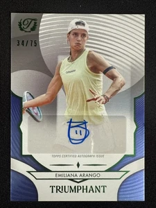 Emiliana Arango Auto 2025 Topps Triumphant Blue Foil /75 #61-A - Picture 1 of 10