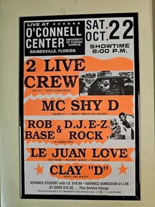 2 Live Crew 1988 Gainesville, FL Framed Concert Poster - Picture 1 of 2