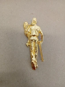 Vintage Shriners Masonic Silent Messenger Bolo Tie Slide Brass Color - Picture 1 of 5
