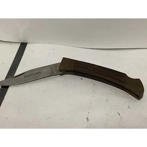 Vintage Panther C.I. Cuchillo plegable 557 Japón de una sola hoja mango de nogal negro - Imagen 1 de 3