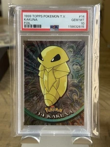1999 Topps Pokemon TV Foil #14 Kakuna PSA 10 Low Pop 7! - Bild 1 von 2