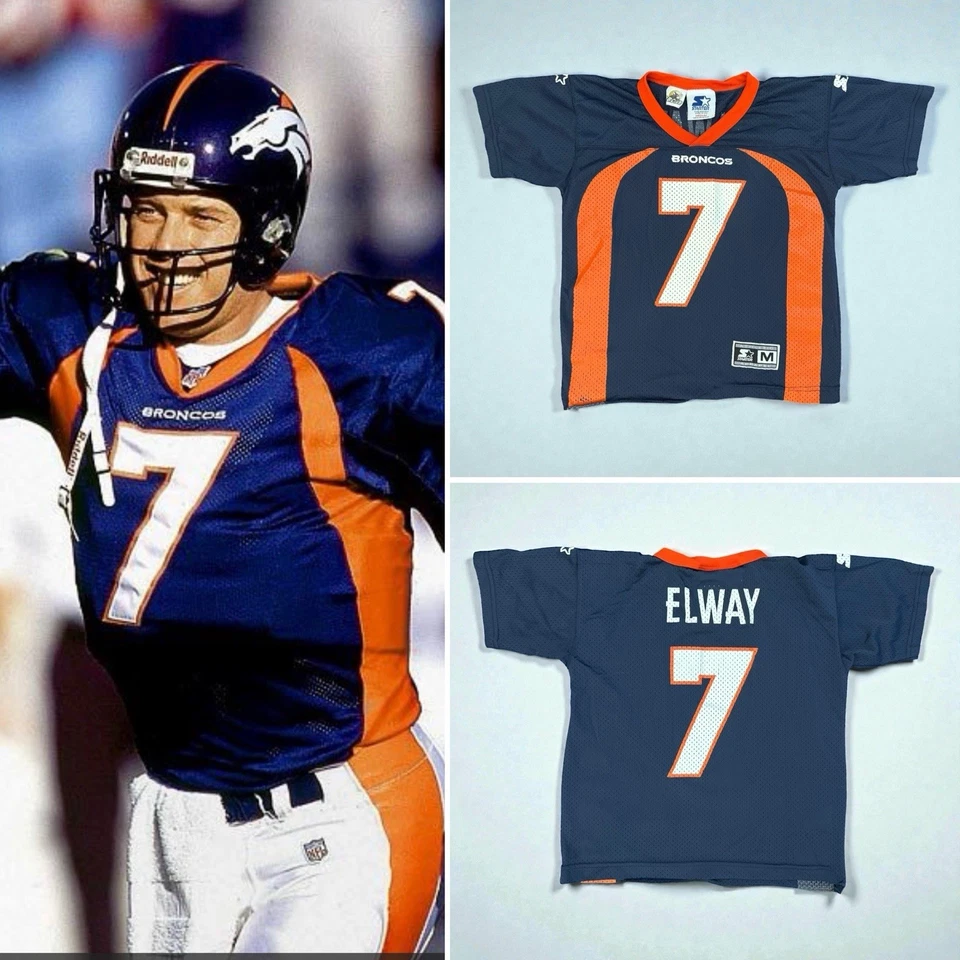 Camiseta De Colección Starter Años 90 EE. UU. John Elway Denver Broncos Juvenil Azul NFL Talla M Foto 1 de 4