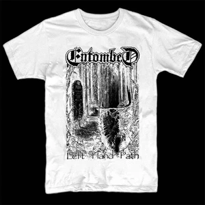 Camicia Unisex Nuova Entombed - Sentiero Sinistro Cotone Bianco Tutte le Taglie C201 - Foto 1 di 3