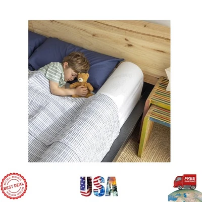 Parachoques de cama XL ecológico para niños pequeños - Fácil configuración y prevención ligera de rollos Foto 1 de 4