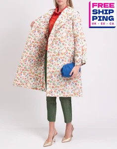 RRP€1189 TORY BURCH Techno Fabric Trench Coat US6 UK10 IT42 M Floral Pattern  - Picture 1 of 9