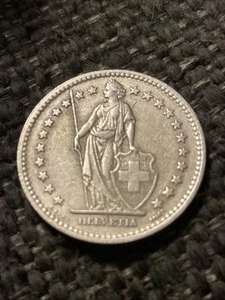 1945 Switzerland 2 Francs Silver Coin. - Picture 1 of 2