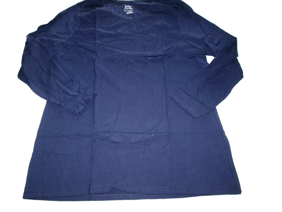 Новые женские JMS только мой размер длинным рукавом темно-синий декольте хлопок футболка 1 X (16 Вт) - Изображение 1 из 1