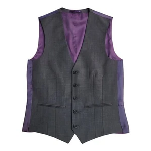 Next Grey 2 Pocket Smart Formal Waistcoat Men's S 36'' - Picture 1 of 4
