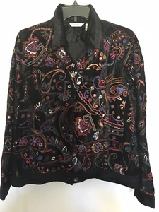 Laura Ashley Embroidered Blazer Sz M - Picture 1 of 6