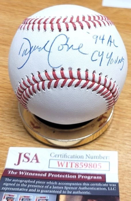 Autographed David Cone "94 AL Cy Young" Official Major League Baseball  -JSA - Image 1 of 1