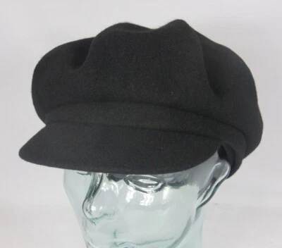 Original KANGOL WOOL SPITFIRE Ballonmütze Schiebermütze schwarz Mütze Cap Neu - Bild 1 von 3