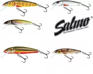 SALMO LURES MINNOW 5-6-7 cm ARTIFICIALE PESCA TROTA FLOATING SINKING HARD BAIT - Photo 1 sur 21