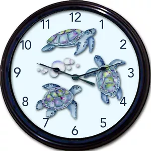 Meeresschildkröten Wanduhr Meerestiere Neu 10" - Bild 1 von 2