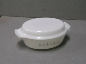 FIRE KING CANDLE GLOW COVERED OVAL CASSEROLE TAB HANDLE LID Anchor Hocking - Picture 1 of 12