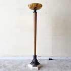 Marble and Wood Floor Lamp