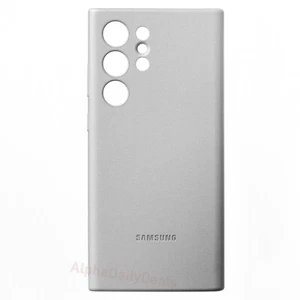Genuine Samsung Leather Cover Slim Case for Galaxy S22 Ultra - Light Gray - Picture 1 of 3