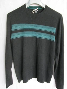 NWT $105 Men's SMARTWOOL Sparwood Crew Neck Sweater Charcoal Wool Blend Size M - Picture 1 of 6