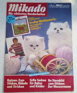 MIKADO Handarbeit Anleitungen Katzen Stricken Sticken Häkeln Heft 2 1984 - Bild 1 von 1