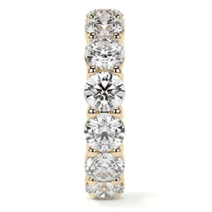 5,00 Karat Eternity Ehering runder natürlicher Diamanten 14K Gelbgold Ring - Bild 1 von 21