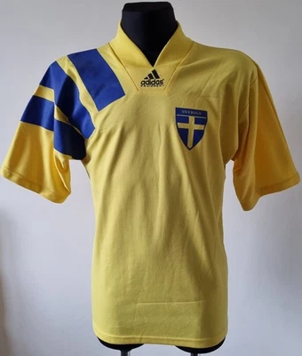 Suecia 1991 - 1993 local fútbol Adidas camiseta talla pequeña Foto 1 de 4