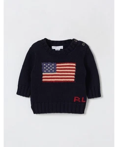 Polo Ralph Lauren Baby Flag Sweater Knit Kids Navy - Picture 1 of 8