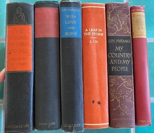 Lin Yutang Vintage 6 HC hardcover lot Leaf in the Storm, Wisdom of China & India - Imagen 1 de 19