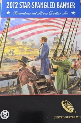 2012 $1 Star Spangled Banner Bicentennial Silver Dollar Set OGP COA  - Image 1 of 4