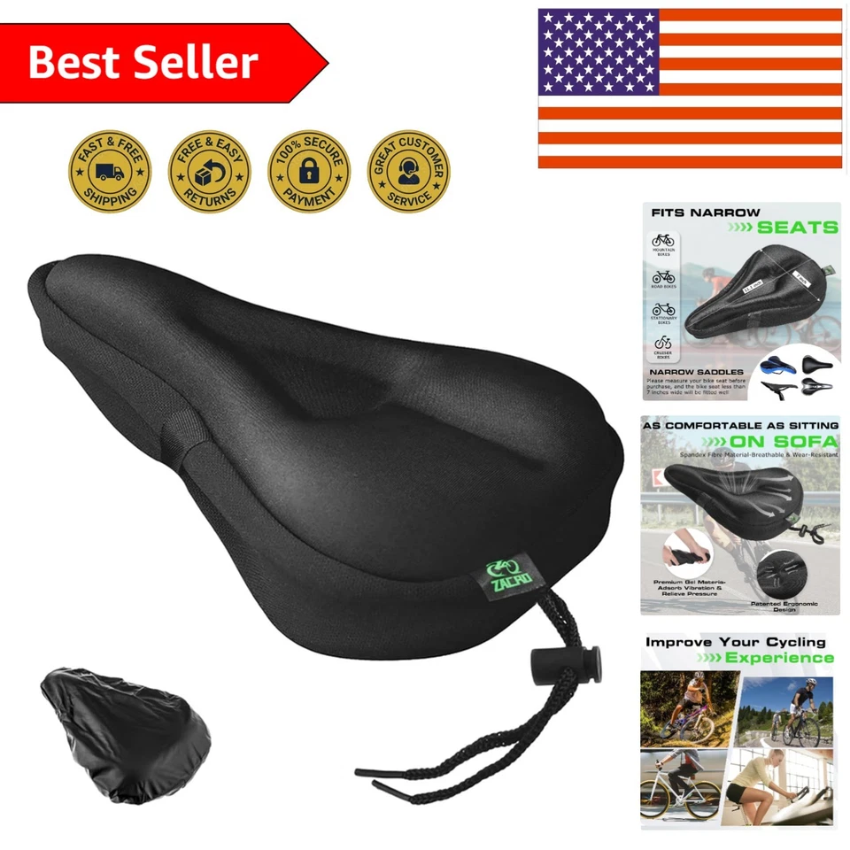 Funda de asiento de bicicleta de gel impermeable - Cojín extra suave para comodidad de ciclismo Foto 1 de 4