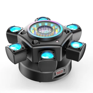 Luz láser 150W 6 brazos RGBW discoteca DJ fiesta DMX estroboscópica escenario luz principal móvil - Imagen 1 de 13
