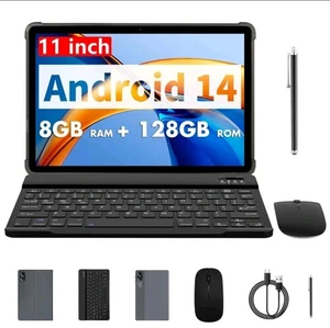 VASOUN 11 Inch Tablet Keyboard Mouse Stylus Cover Bundle Android 14 Model L10 - Picture 1 of 10