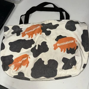 SELTEN RARITÄT VTG 2000er 90er Nickelodeon Channel Tote Werbetasche Cow Splat H-1 - Bild 1 von 11