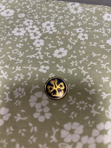VTG Blue Circular 60s Girl Scout Pin gold tone - Picture 1 of 3