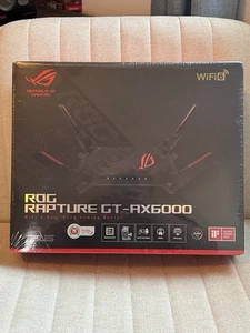 -NEW- ASUS ROG Rapture WiFi 6 AX Router GT-AX6000 Dual Band 2.5G WAN/LAN Ports - Photo 1/11