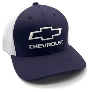 CHEVY HAT AUTOMOTIVE AMERICAN TWO TONE MESH TRUCKER HAT CAR CLASSIC LOGO NEW CAP - Picture 1 of 3