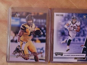 2020 Albert Okwuegbunam RC Lot ~ 2 Cards ~Broncos ~Luminance & Playoff Goal Line - Picture 1 of 2