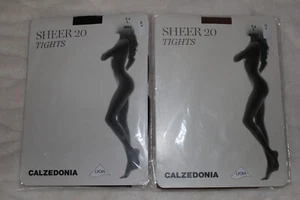 Strumpfhose Calzedonia sheer 20 Gr. Large schwarz und dunkelbraun - Bild 1 von 2
