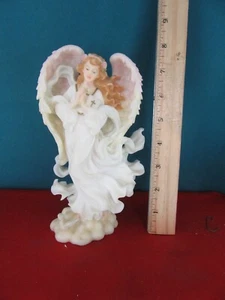 7" Memorial Angel Figurine by Roman Inc., Angel Holding a Bible and Flower - Bild 1 von 7