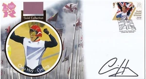 2012 Chris Hoy Gold Medal Winner - Cycling Track Mens Keirin signed Cover. - Picture 1 of 1