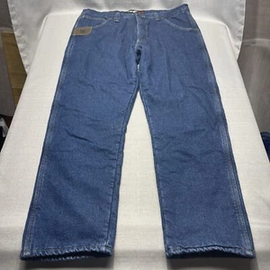 Wrangler Riggs Workwear Men’s 38x30 Thinsulate Relaxed Fit Jeans Dark Wash - Picture 1 of 18