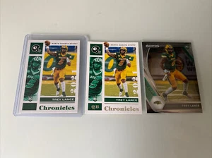 Trey Lance Rookie Card 2021 Chronicles GREEN FOIL Parallel + Base + Prizm Base - Picture 1 of 1