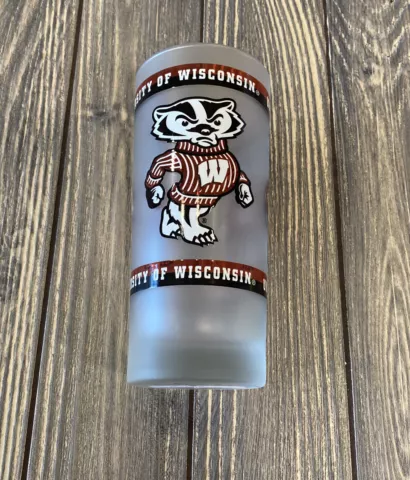 Spirit Products University Of Wisconsin Badgers Kimbel Cooler Glass Cup Gift Cover