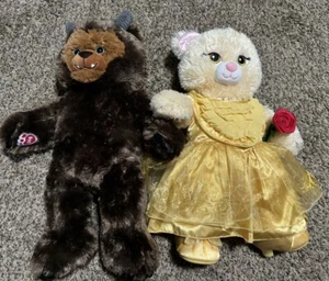 Build A Bear BABW Disney's Beauty and the Beast Retired SET Dress Shoes Rose - Picture 1 of 11