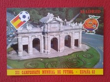82 SPAIN FOOTBALL WORLD CHAMPIONSHIP POSTCARD ORANGE DOOR ALKALÁ MADRID...