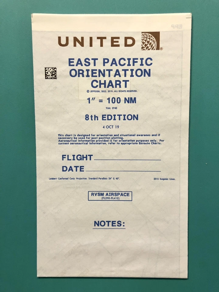 UNITED PILOT CHART— EAST PACIFIC 8th  EDITION - Image 1 of 1