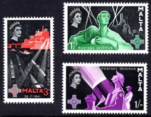 MALTA 1958 SG289-91 GEORGE CROSS COMMEMORATION - MNH - Picture 1 of 1