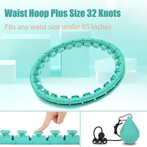 34 Knots Weighted Workout Hoop Plus Size, Smart Waist Exercise Ring - Picture 1 of 6