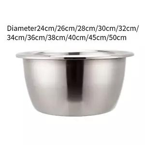 Stainless Steel Basin Dish Tub Thicken Cooking Washing Large Baking Mixing Bowl - Picture 1 of 78